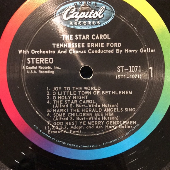 3/$30 Vintage holiday album 1962 The Star Carol - Tennessee Ernie Ford - Picture 3 of 4